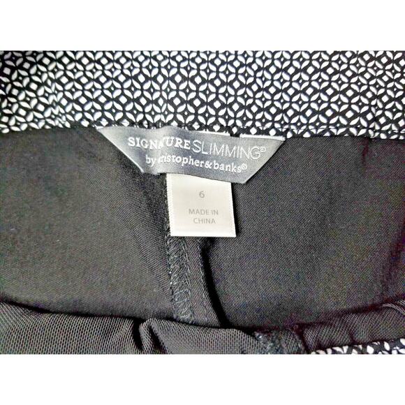 Signature Slimming Christopher Banks Black and White Diamond Design Size 6 - Picture 6 of 8
